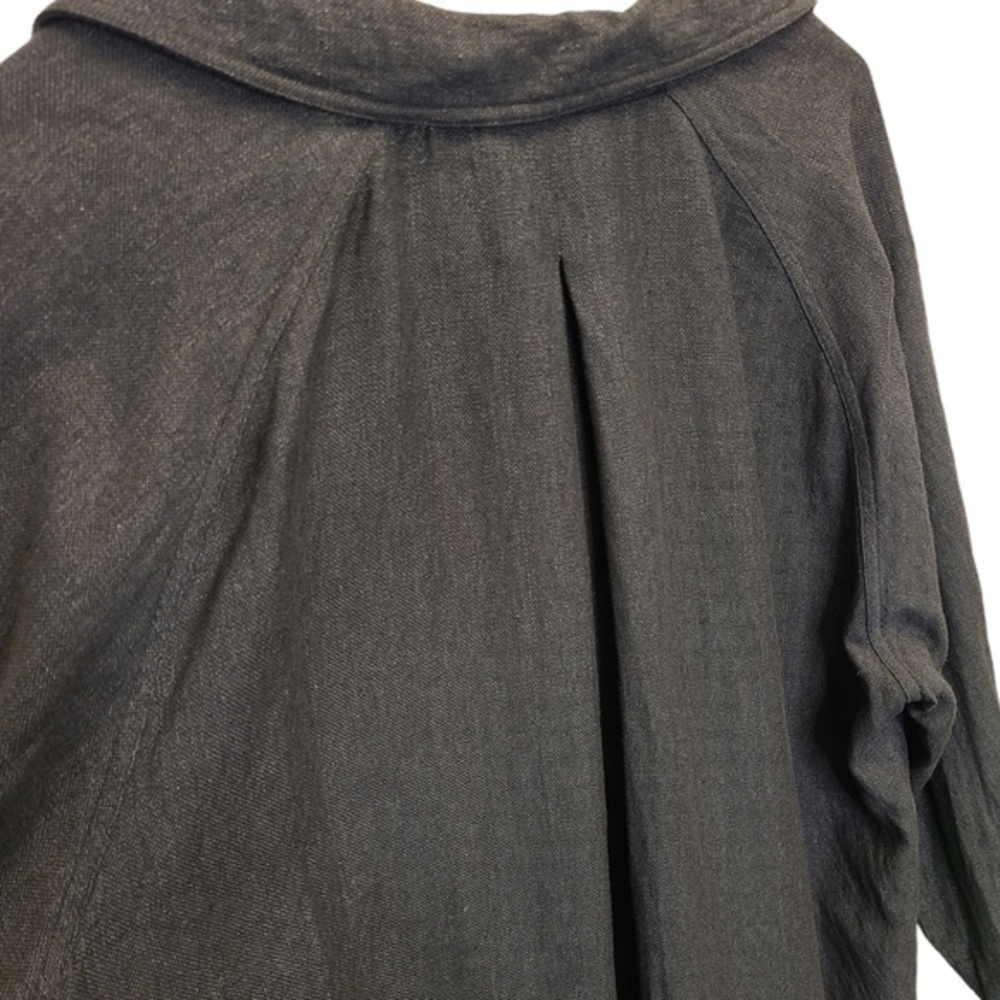 J. Jill Linen Button Down Shacket Blouse L - Picture 4 of 9